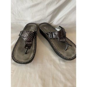 Alegria Carina CAR-532 Pewter Dazzler Thong Comfort Sandals Size 41 US‎ 9.5-10